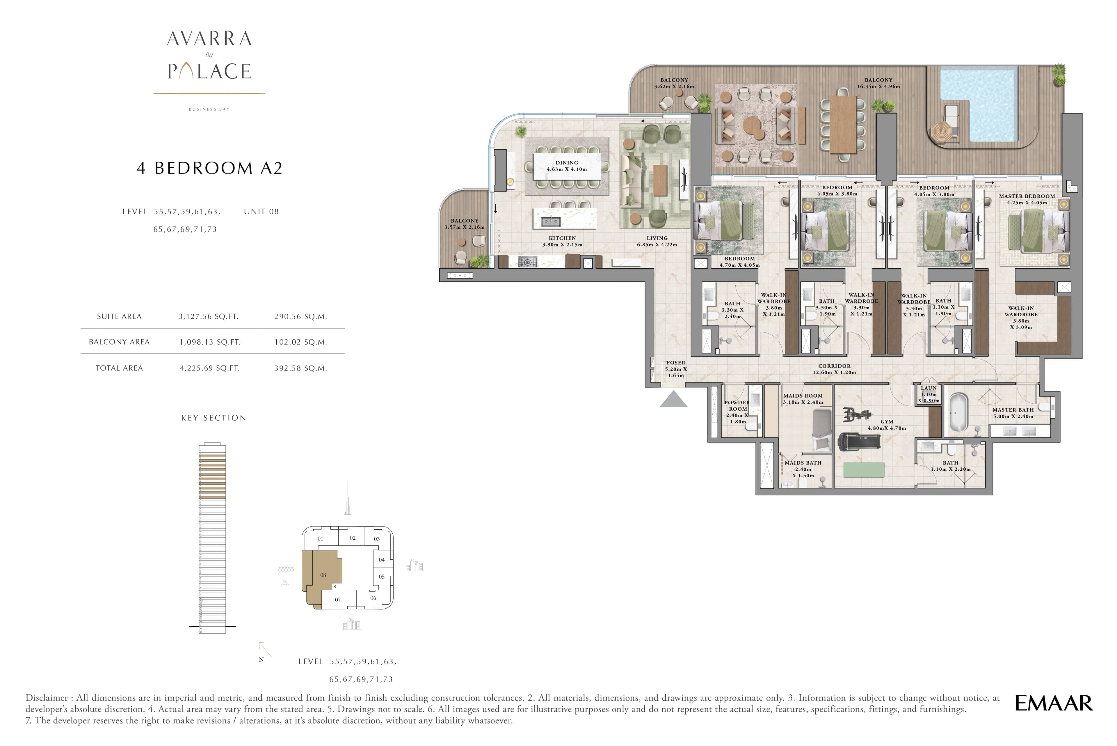 Avarra By Palace, 4-Bed Floor Plan, type: 4 Bed