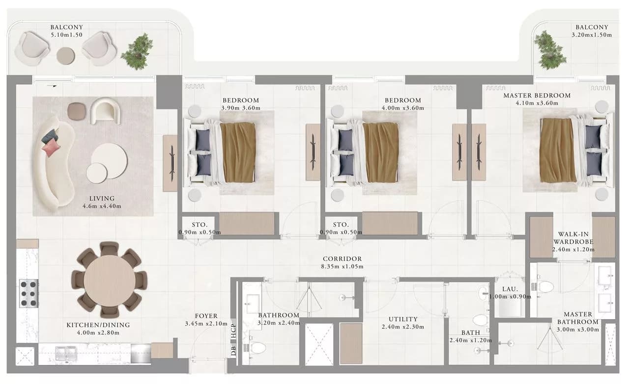 Avonlea, 3-Bed Floor Plan, type: