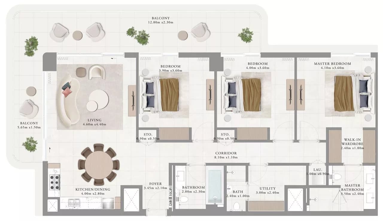 Avonlea, 3-Bed Floor Plan, type: