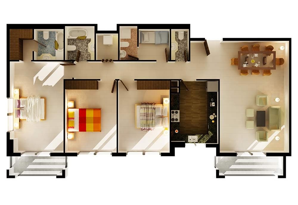 Azizi Daisy, 3-Bed Floor Plan, type: 3 bedroom