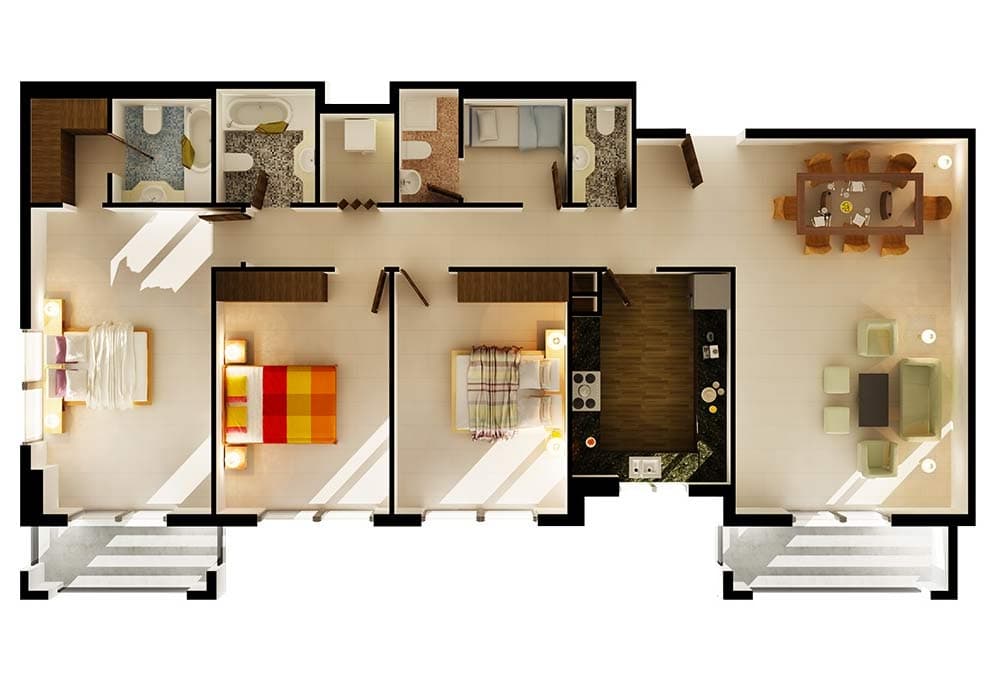Azizi Tulip, 3-Bed Floor Plan, type: 3 bedroom