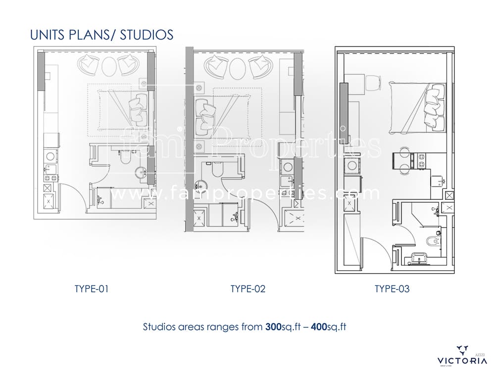 AZIZI Victoria at District 7, 0-Bed Floor Plan, type: Studio