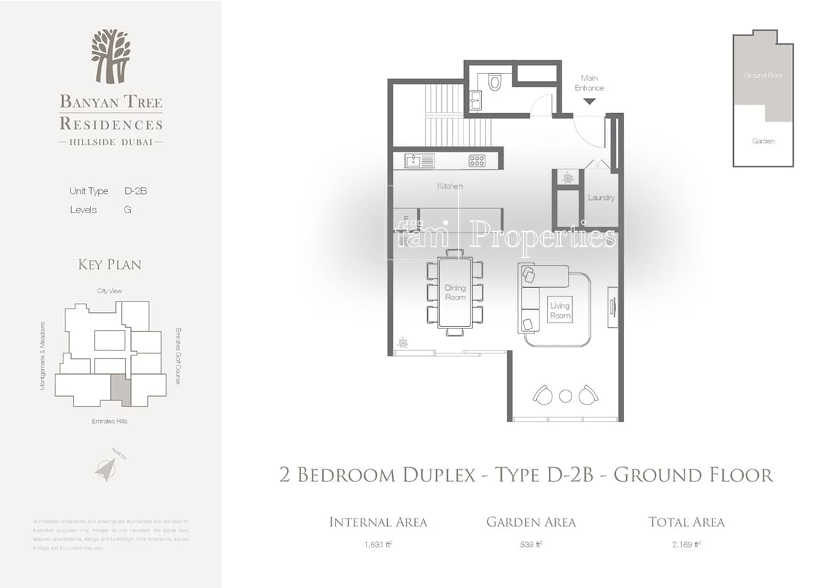 Banyan Tree Residences, 2-Bed Floor Plan, type: 2 Bedroom Ground Floor