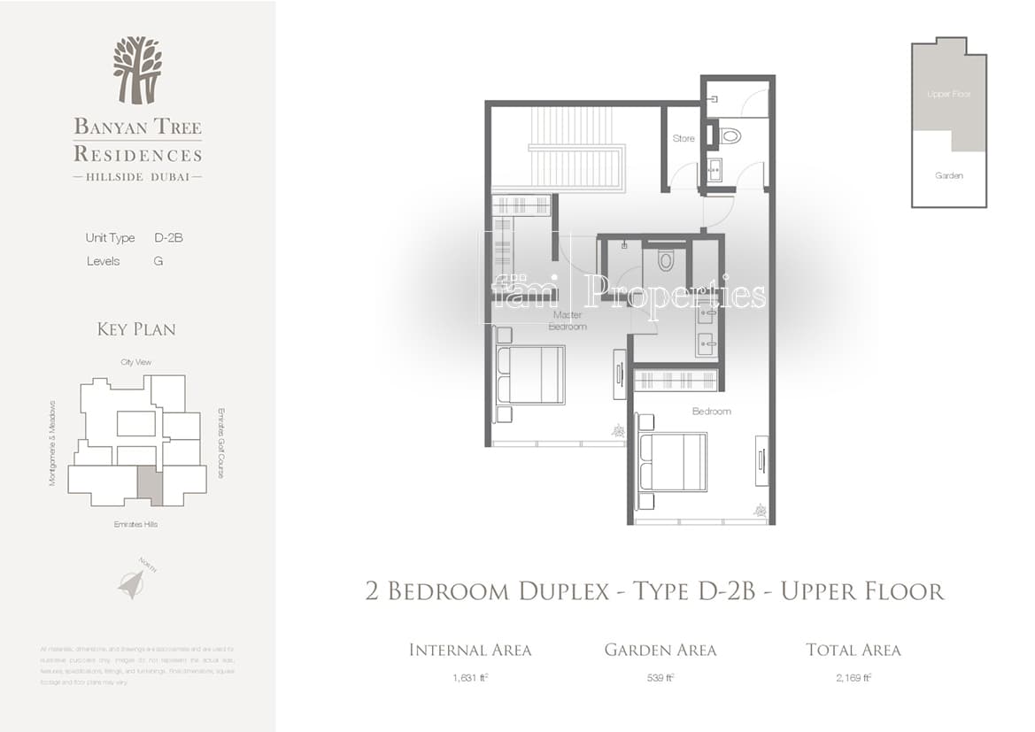 Banyan Tree Residences, 2-Bed Floor Plan, type: 2 Bedroom Upper Floor