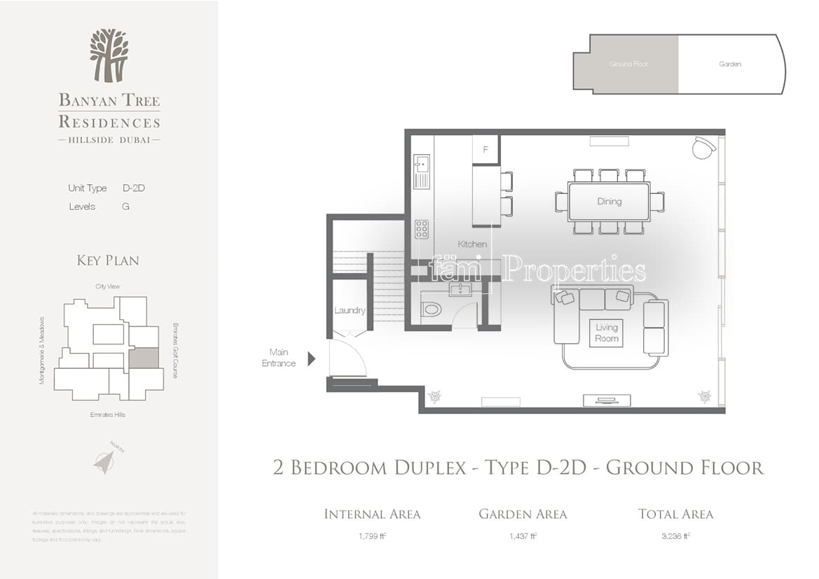 Banyan Tree Residences, 2-Bed Floor Plan, type: 2 Bedroom Ground Floor