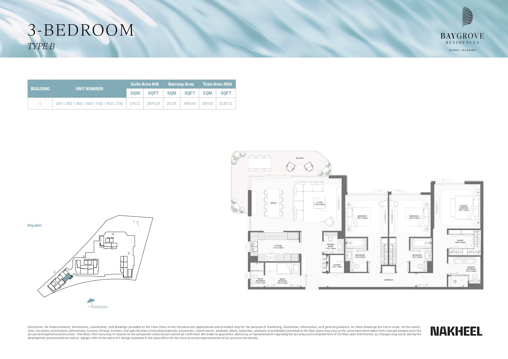 Bay Grove Residences (not in use), 3-Bed Floor Plan, type: 3 Bed