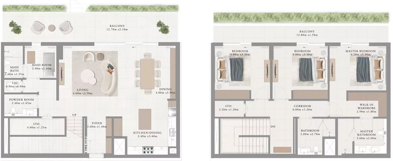 Bayline, 3-Bed Floor Plan, type: