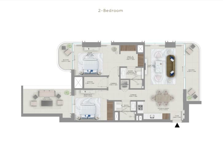 Baystar by Vida, 2-Bed Floor Plan, type: 2 Bed