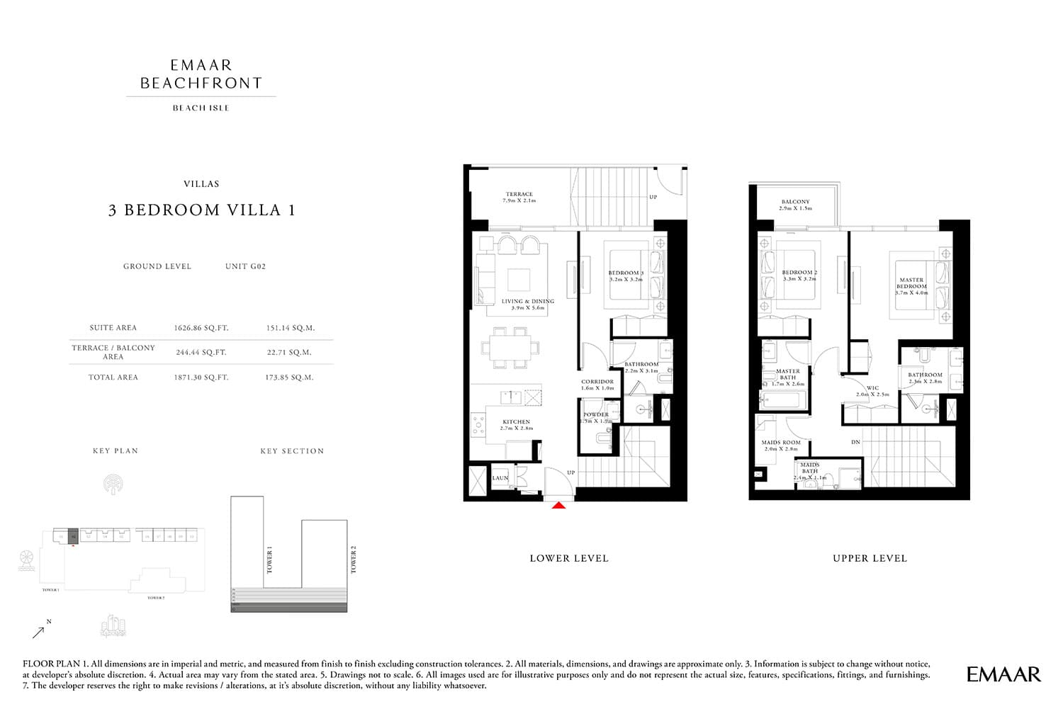 Beach Isle, 3-Bed Floor Plan, type: 3 Bedroom