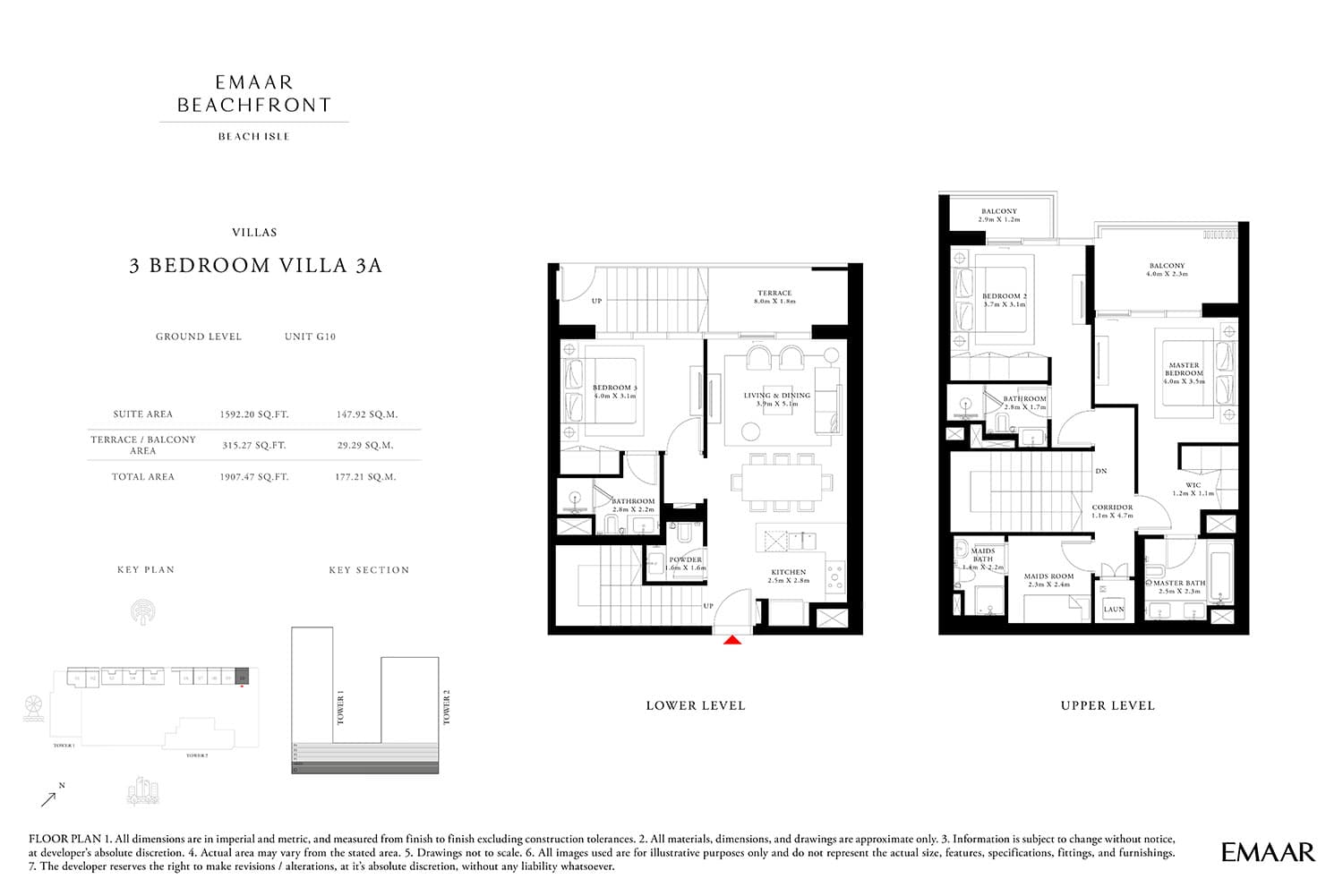 Beach Isle, 3-Bed Floor Plan, type: 3 Bedroom