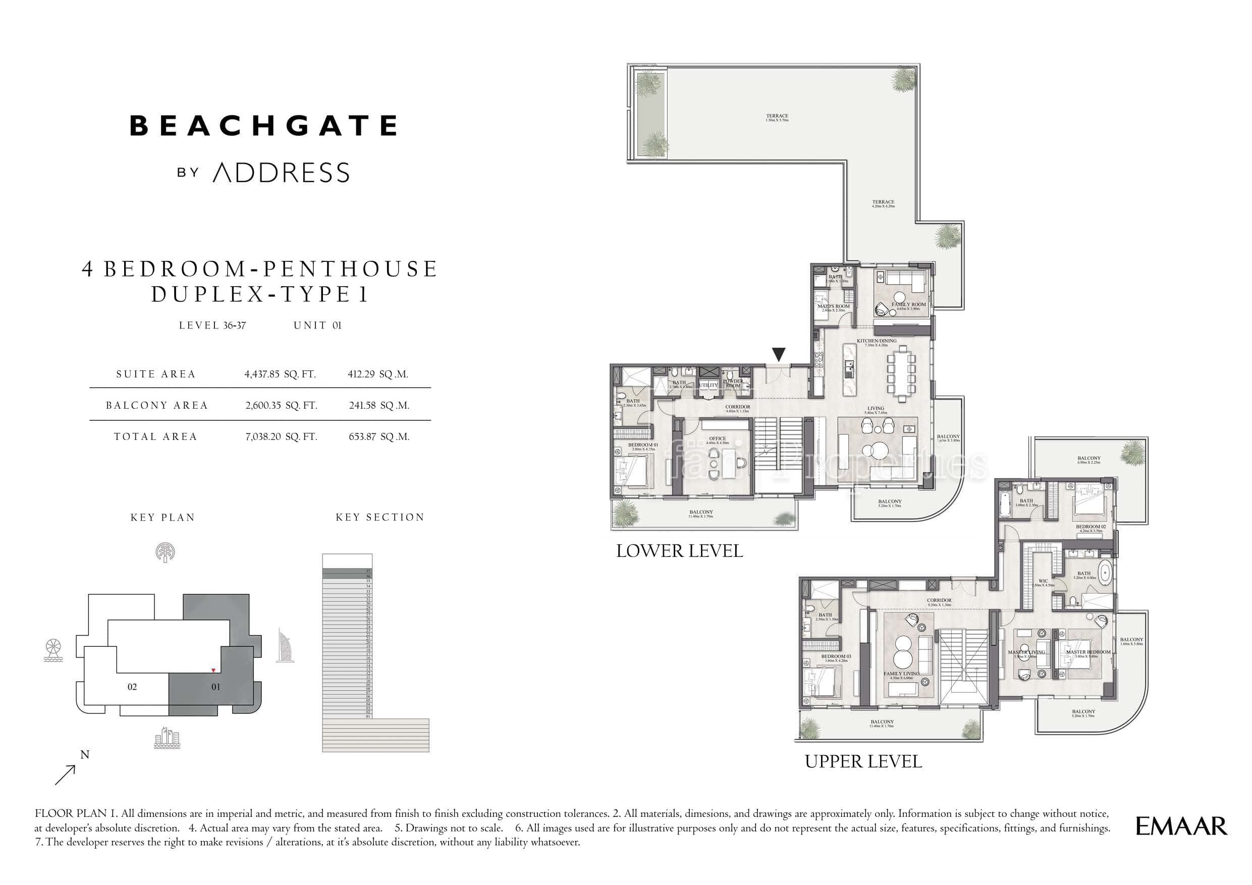 Beachgate by Address, 4-Bed Floor Plan, type: 4 Bedroom