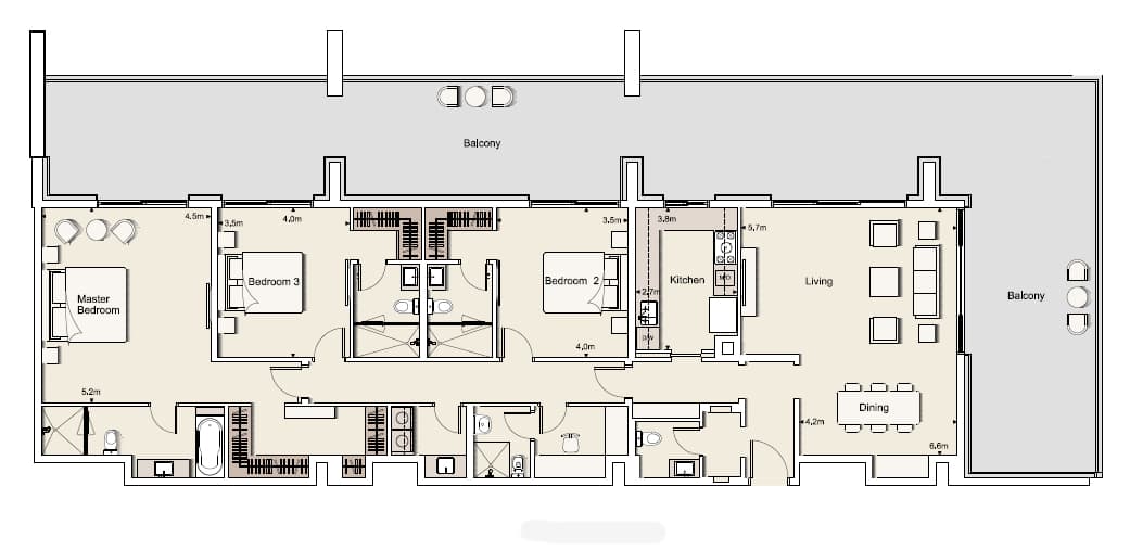 Belgravia 1, 3-Bed Floor Plan, type: Three Bedroom Type 5