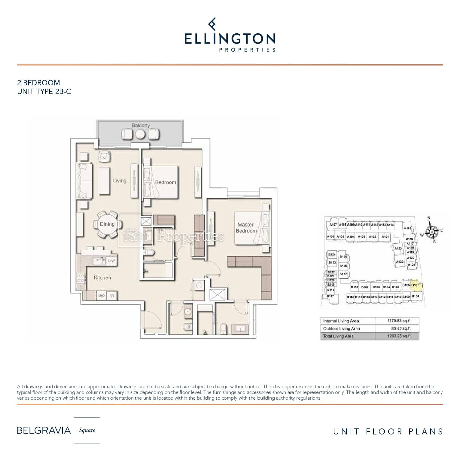Belgravia Square A, 2-Bed Floor Plan, type: 2 Bedroom
