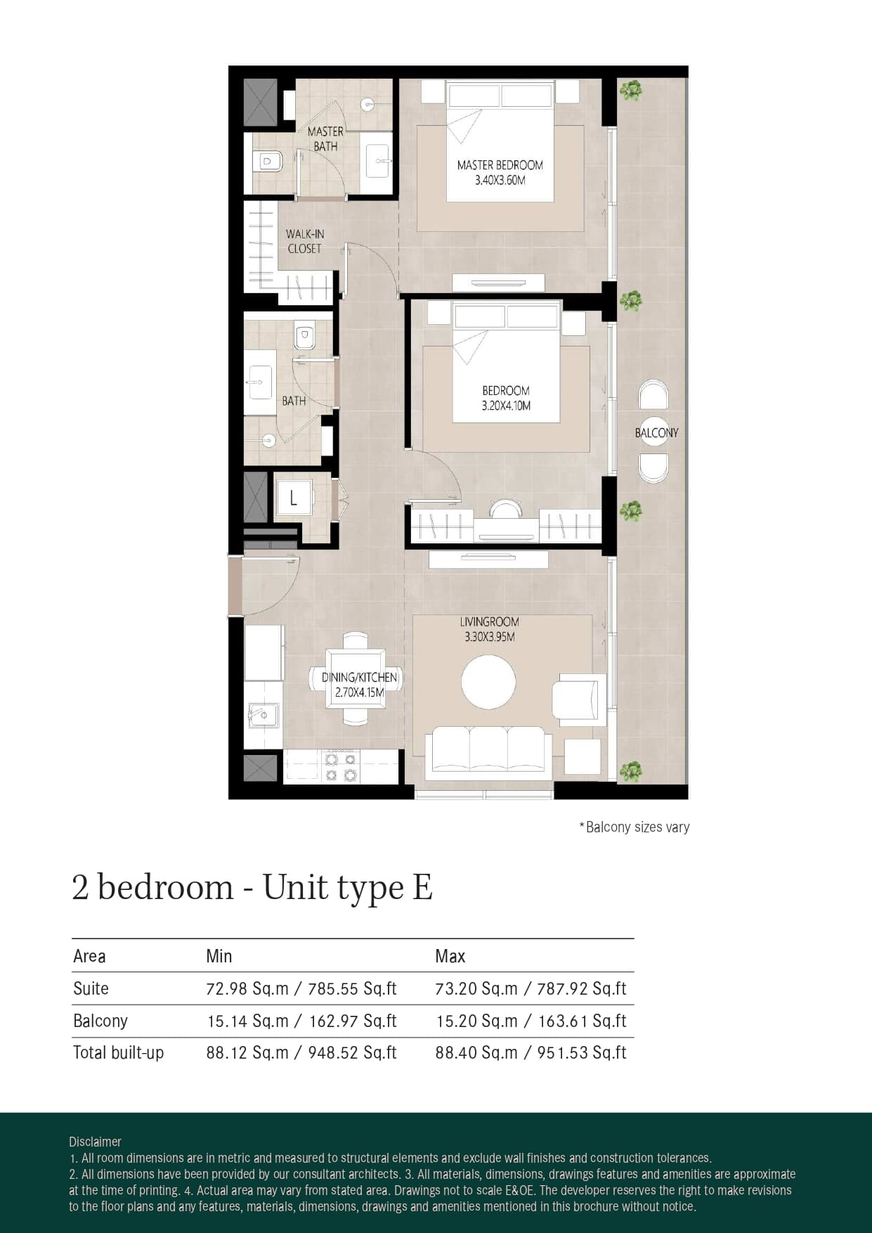 Berkshire Park, 2-Bed Floor Plan, type: 2 Bed