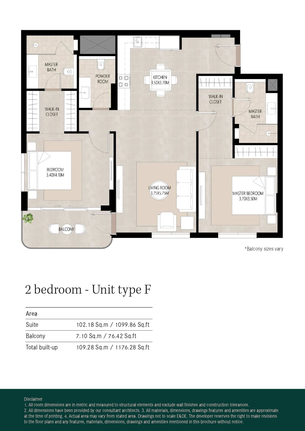 Berkshire Park, 2-Bed Floor Plan, type: 2 Bed