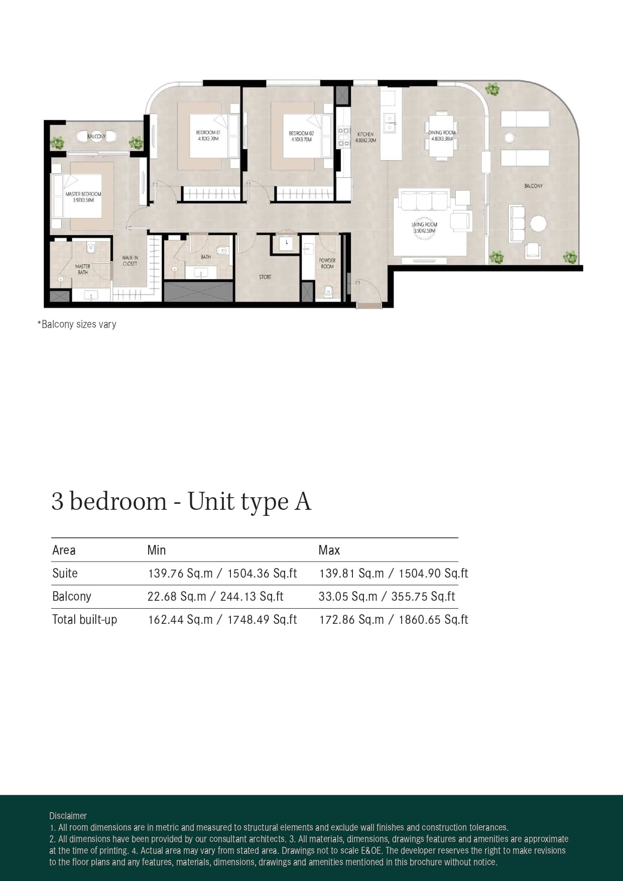 Berkshire Park, 3-Bed Floor Plan, type: 3 Bed