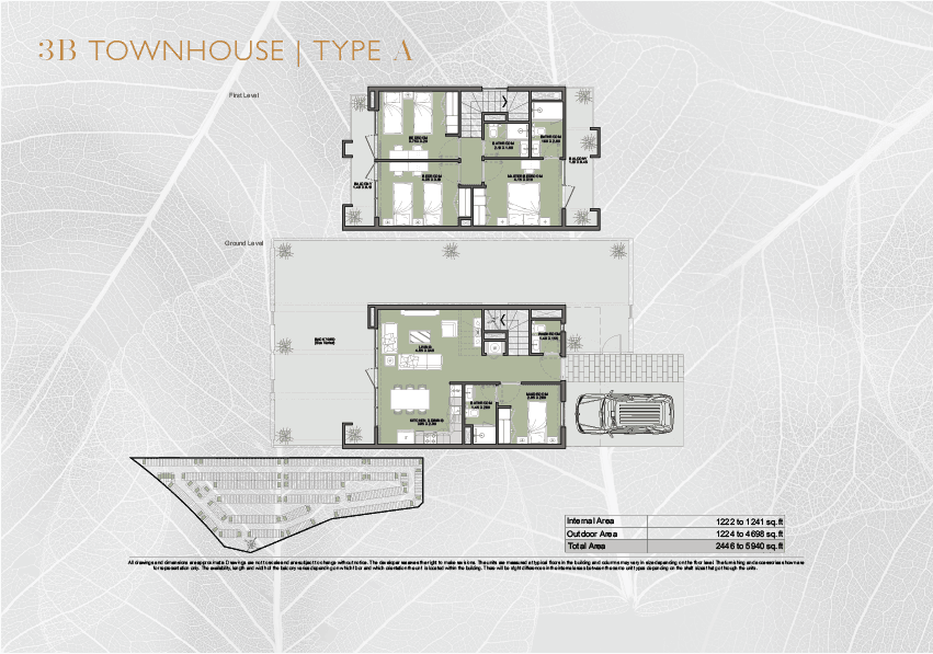 Bianca Townhouses, 3-Bed Floor Plan, type: