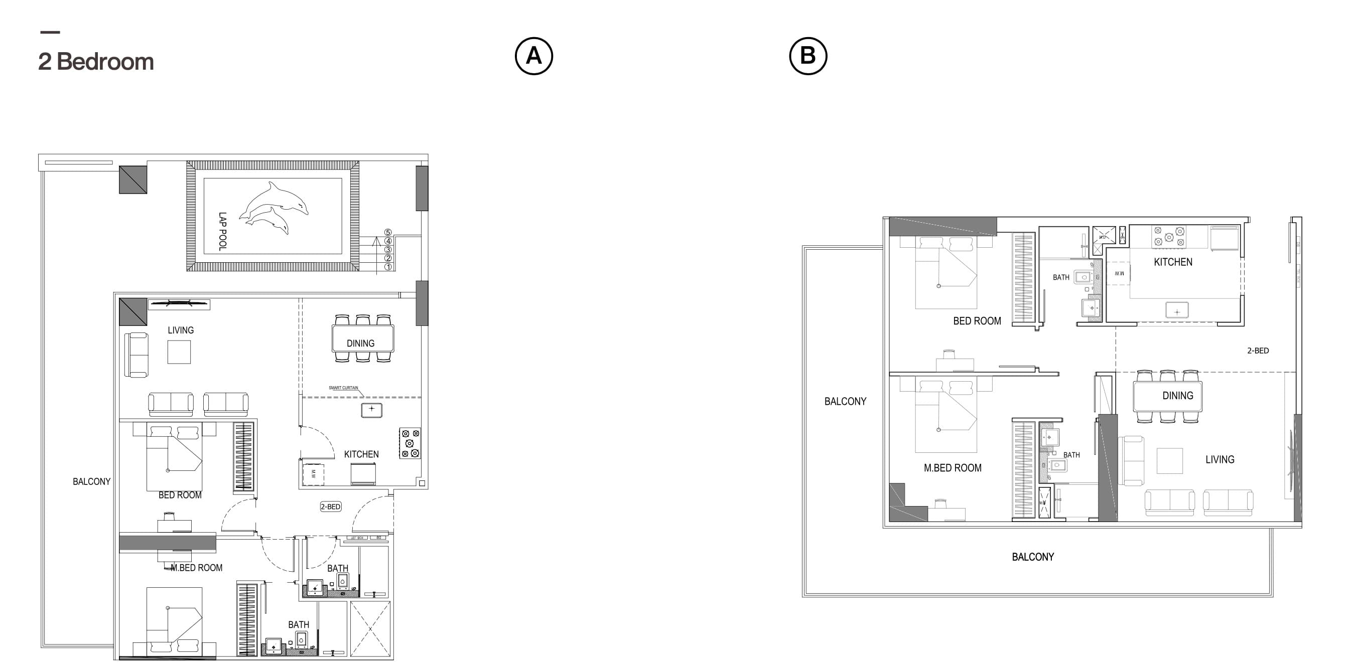 Binghatti Amber, 2-Bed Floor Plan, type: