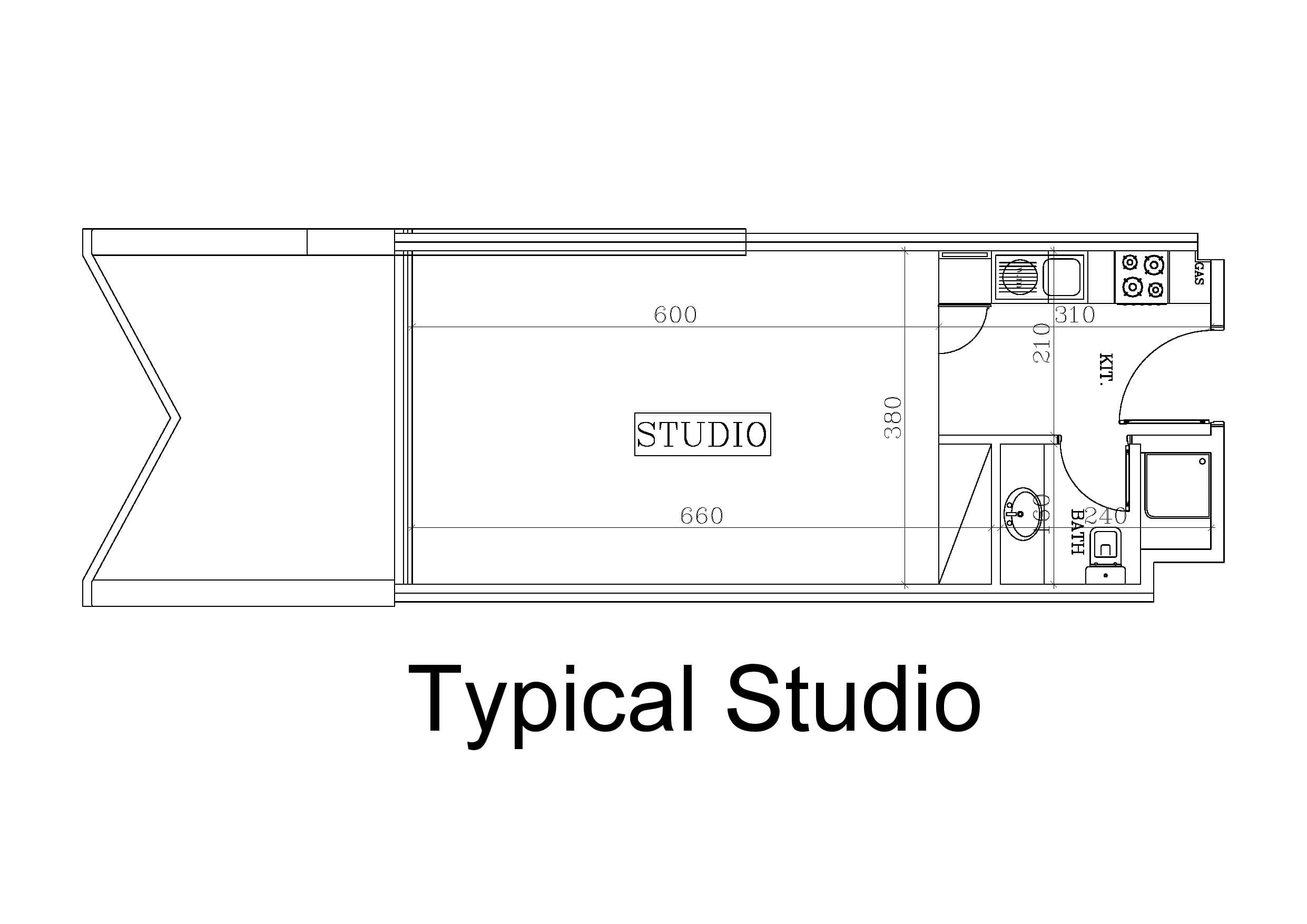Binghatti Stars Apartments (not in use), 0-Bed Floor Plan, type: Studio