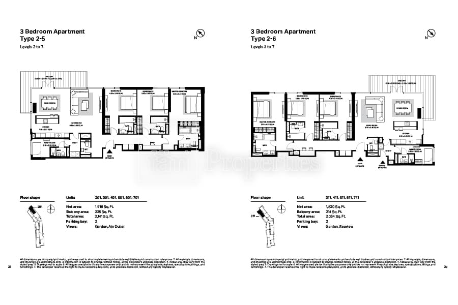 Bluewaters Residences Building 4, 3-Bed Floor Plan, type: 3 Bedroom
