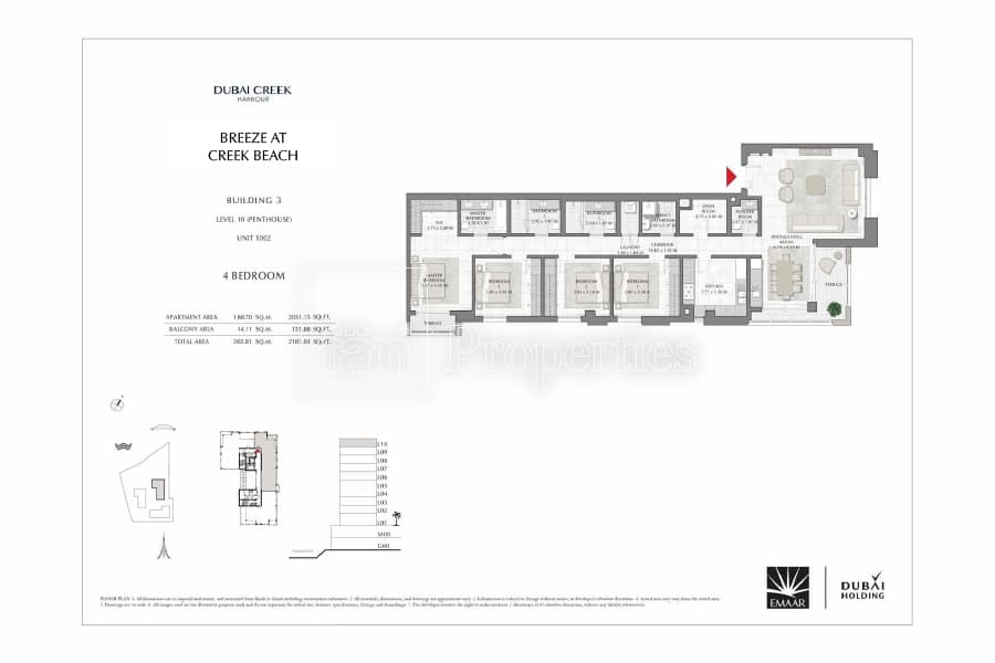 Breeze at Creek Beach Building 1, 4-Bed Floor Plan, type: 4 Bedroom