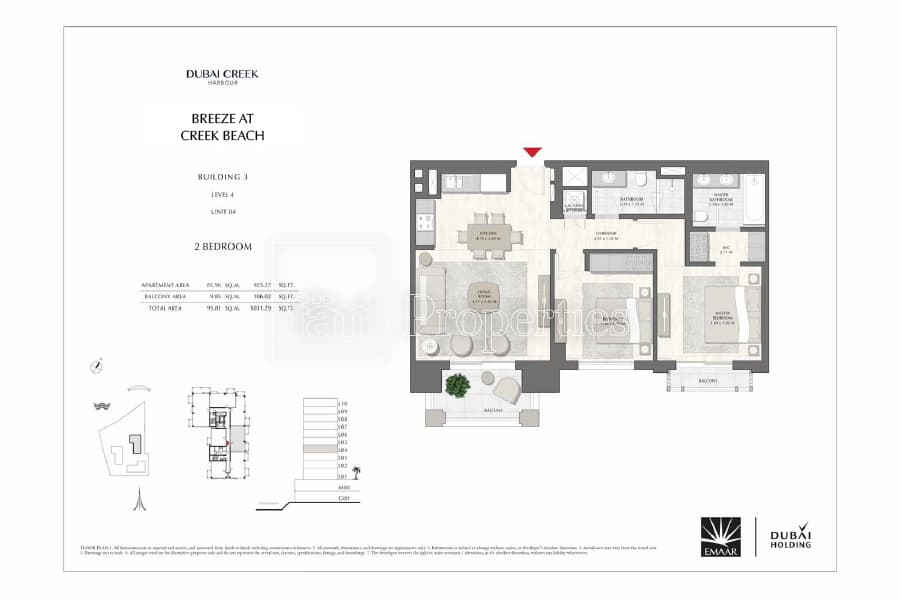 Breeze at Creek Beach Building 1, 2-Bed Floor Plan, type: 2 Bedroom