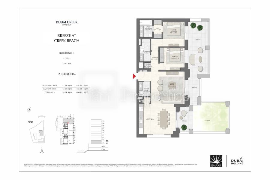 Breeze at Creek Beach Building 1, 2-Bed Floor Plan, type: 2 Bedroom