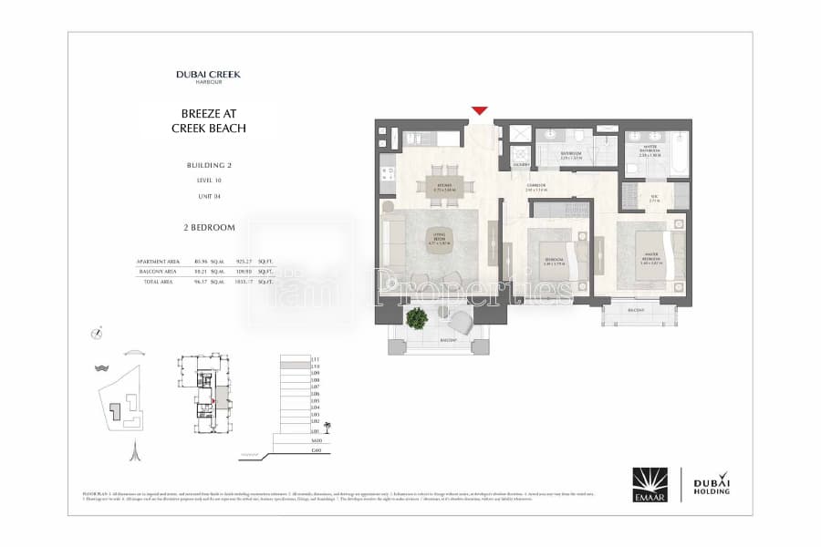 Breeze at Creek Beach Building 1, 2-Bed Floor Plan, type: 2 Bedroom