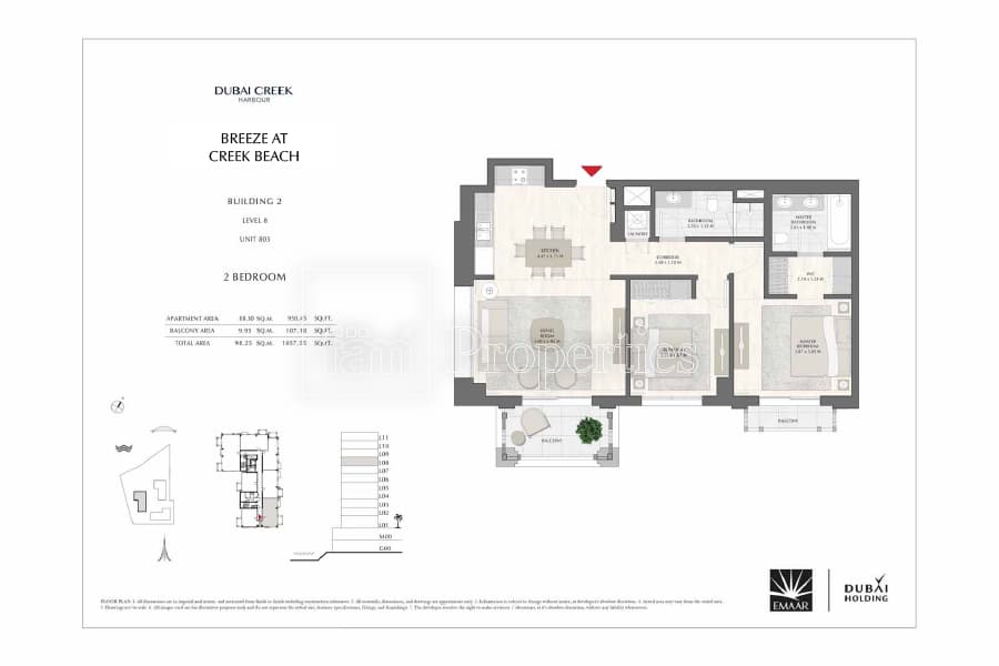 Breeze at Creek Beach Building 1, 2-Bed Floor Plan, type: 2 Bedroom