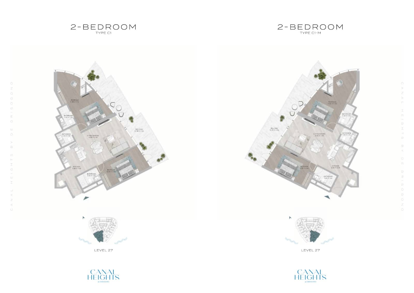 Canal Heights, 2-Bed Floor Plan, type: