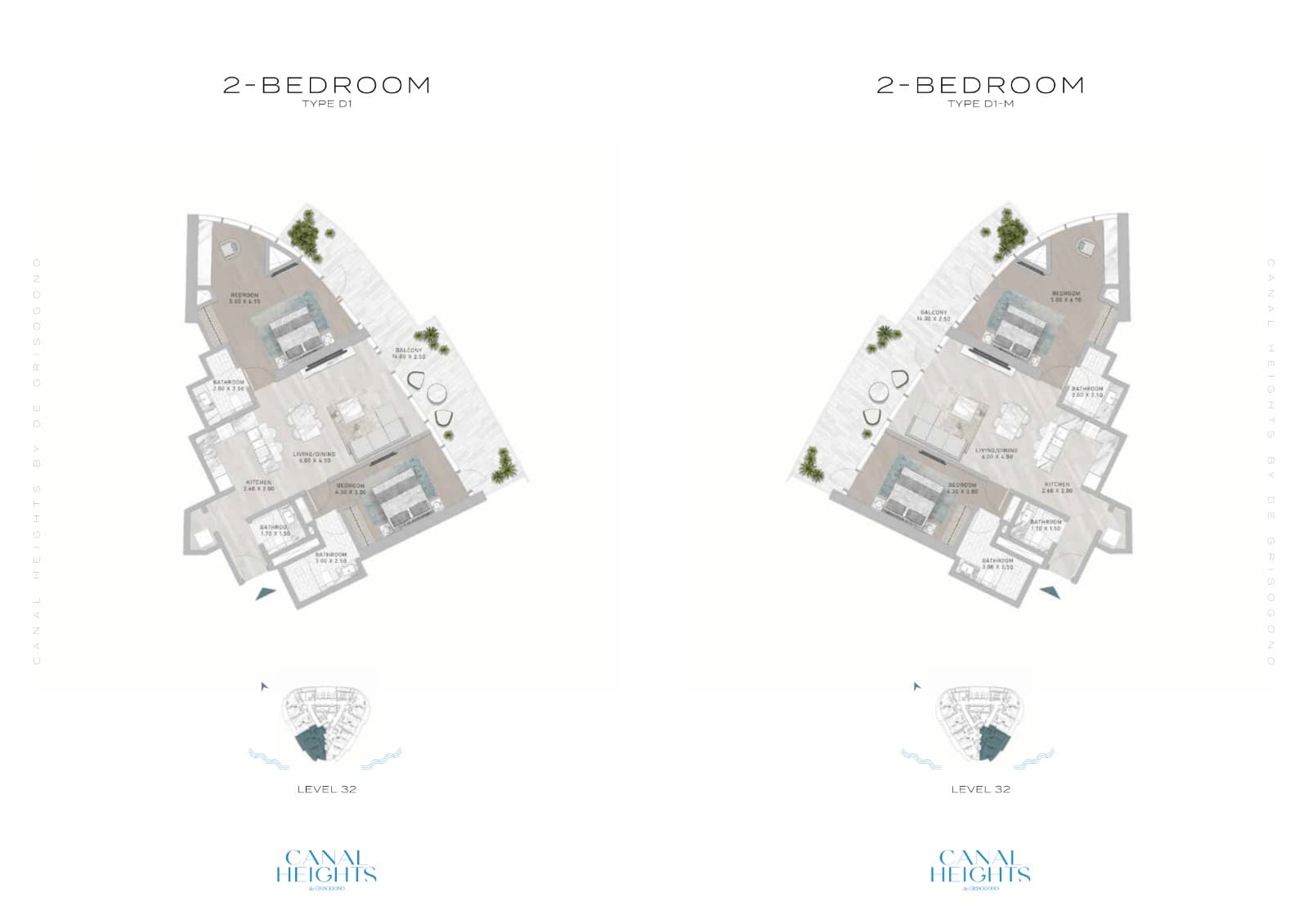 Canal Heights, 2-Bed Floor Plan, type: