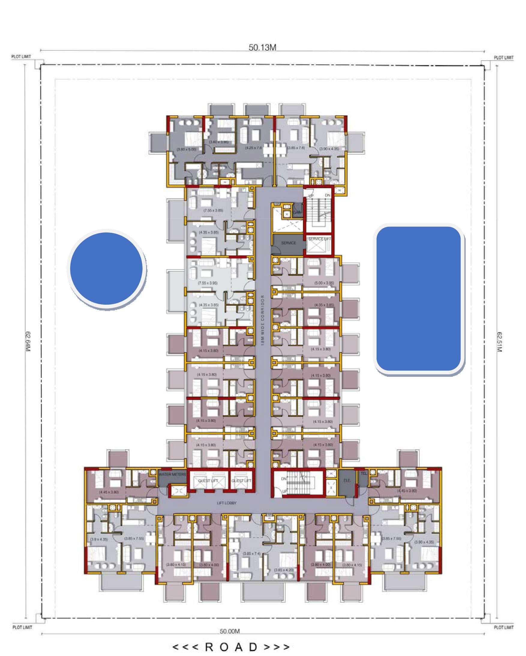 Candace Aster, 0-Bed Floor Plan, type: Typical 2