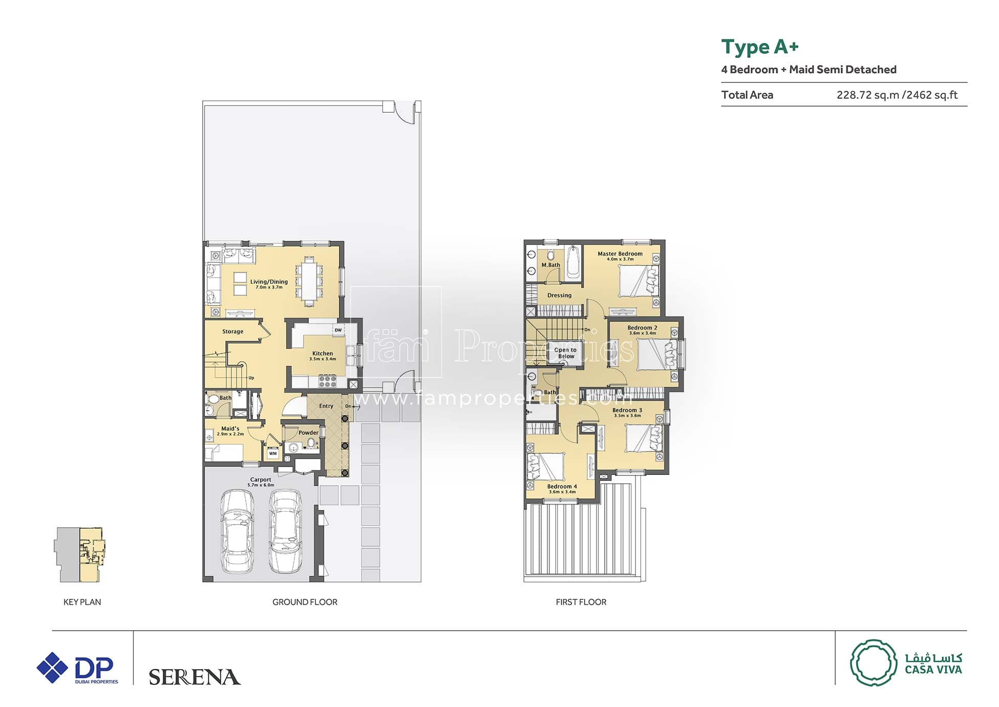 Casa Viva, 4-Bed Floor Plan, type: 4 Bedroom + maid Semi Detached