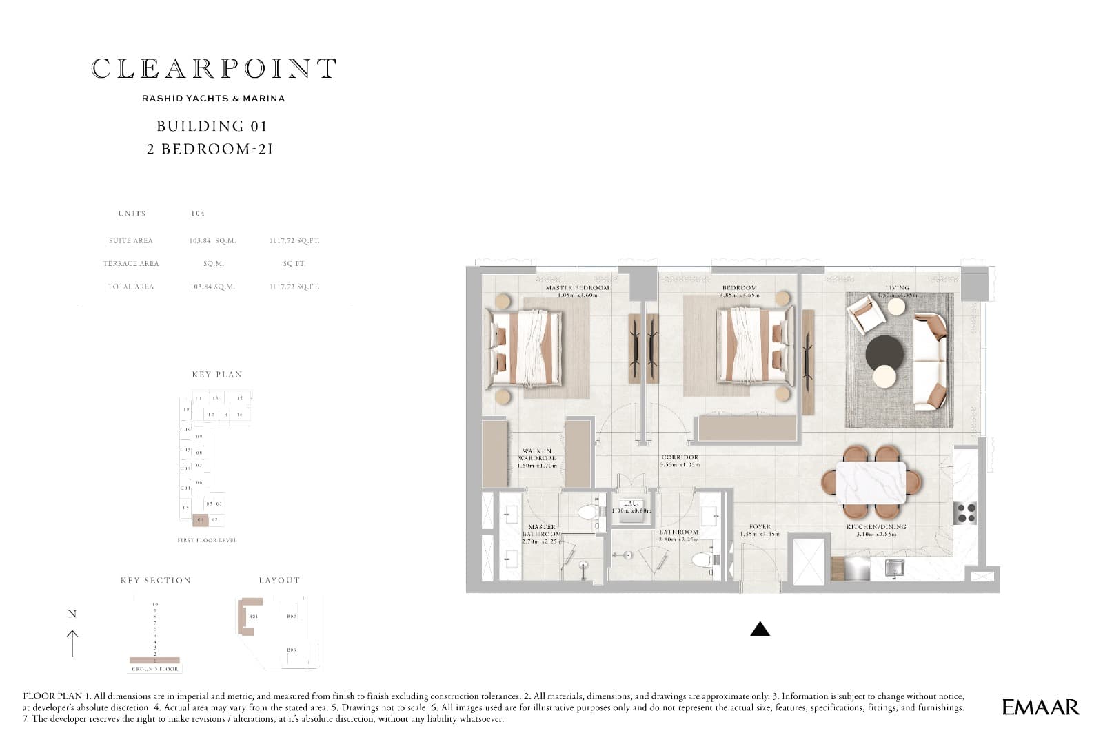 Clearpoint Building 1, 2-Bed Floor Plan, type: