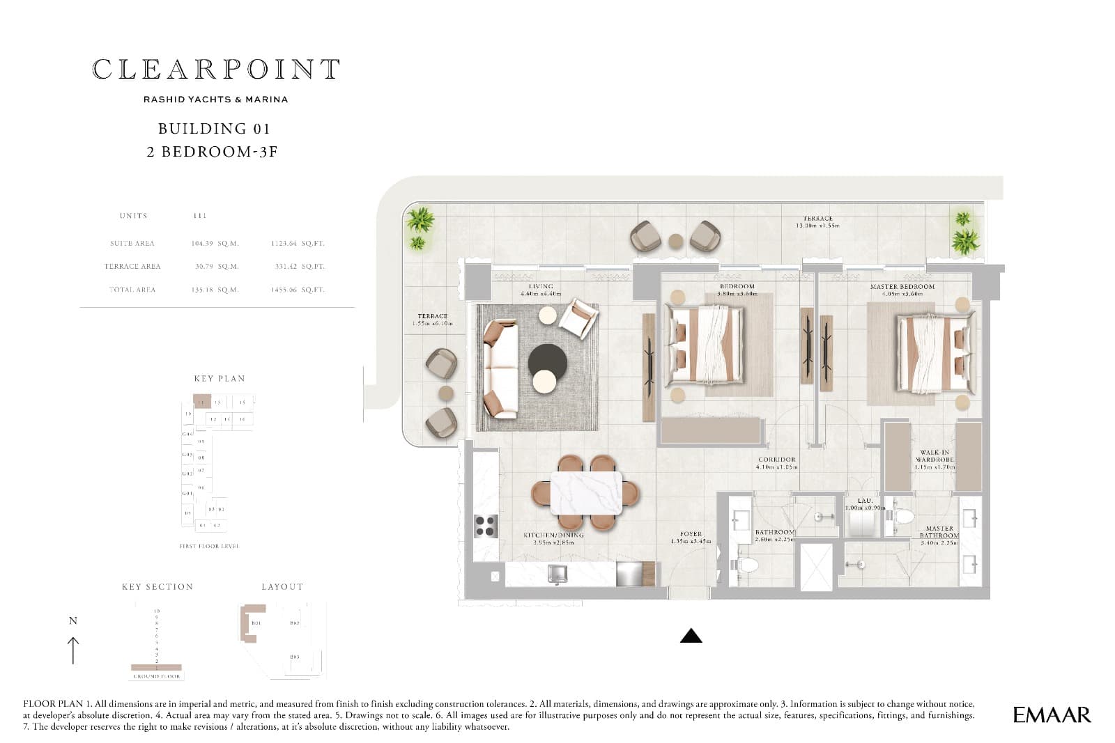 Clearpoint Building 1, 2-Bed Floor Plan, type: