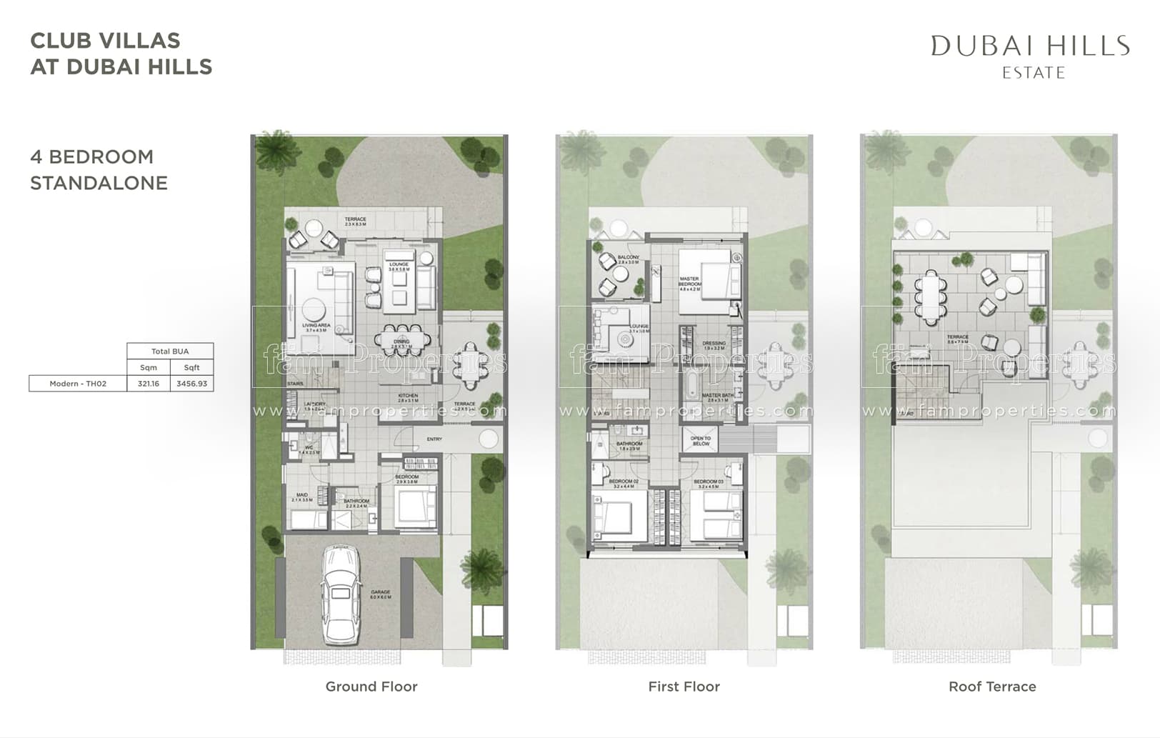 Club Villas, 4-Bed Floor Plan, type: 4 Bedroom Standalone Villa