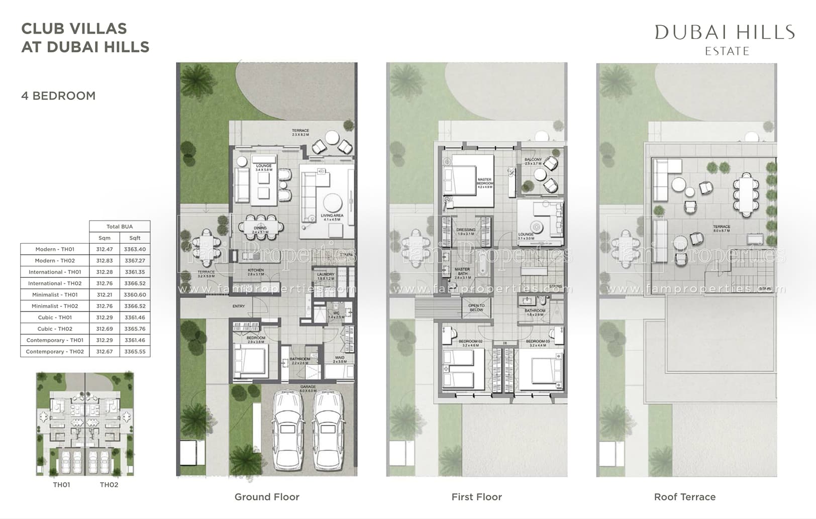 Club Villas, 4-Bed Floor Plan, type: 4 Bedroom