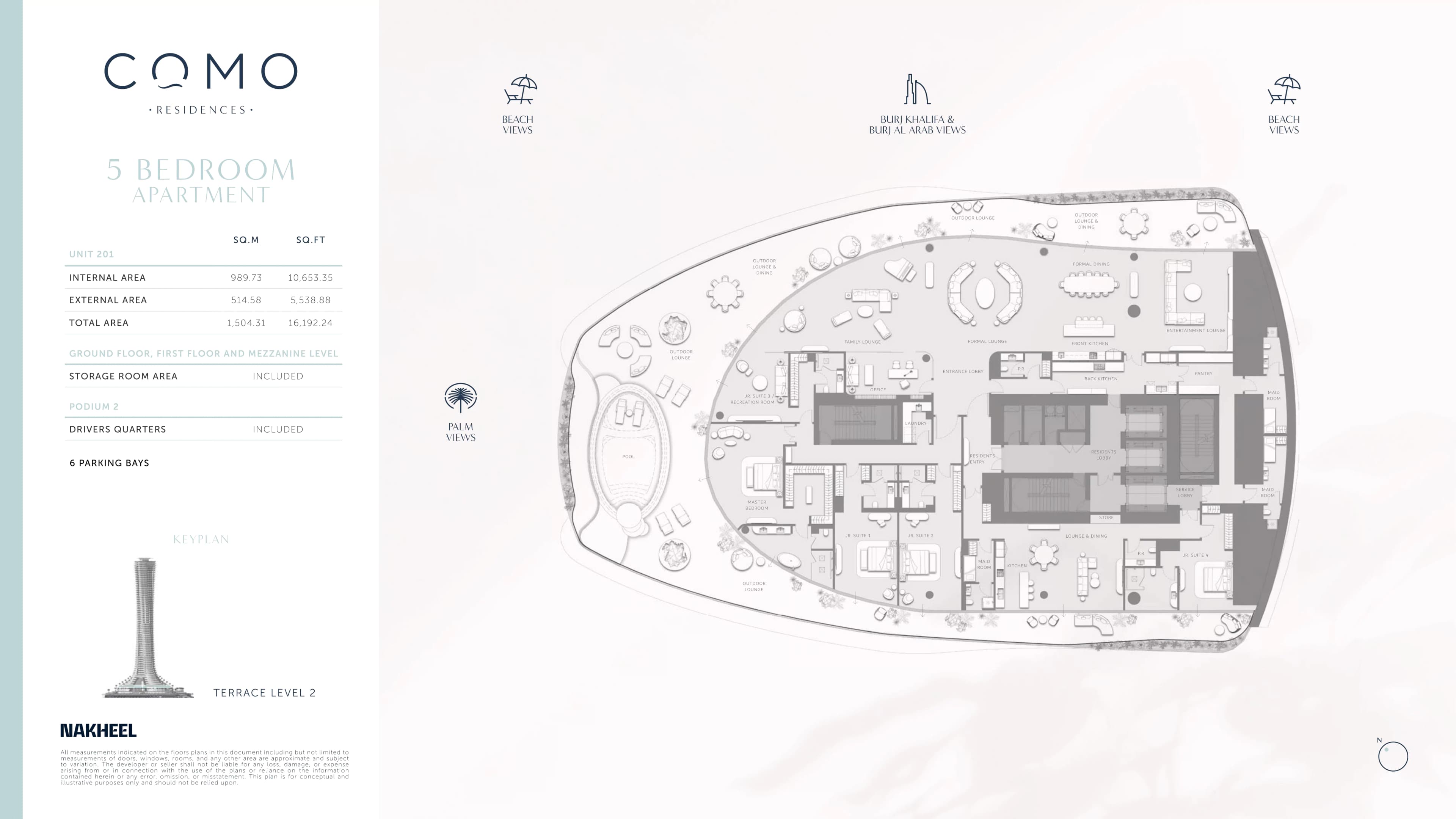 Como Residences, 5-Bed Floor Plan, type: