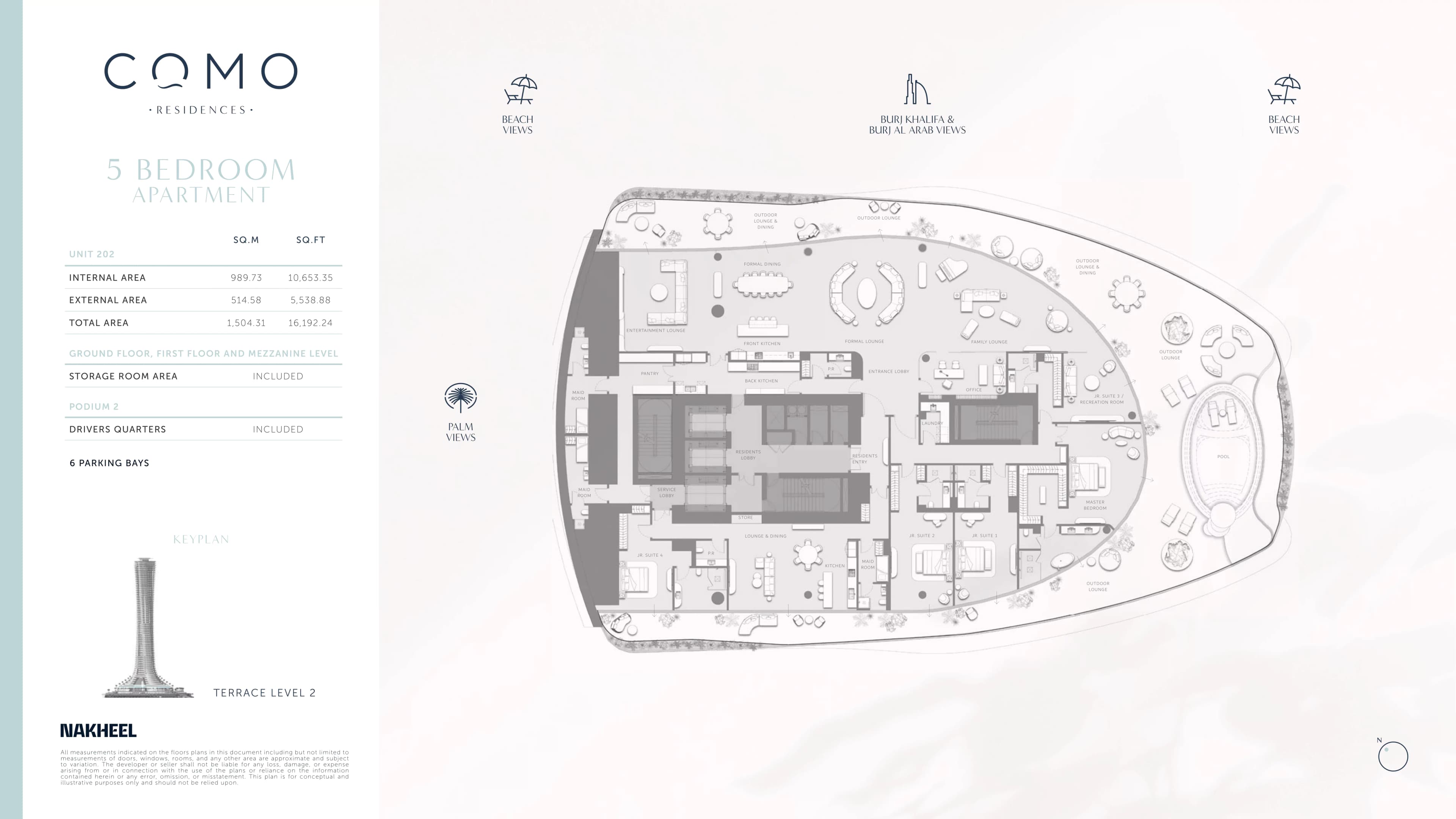 Como Residences, 5-Bed Floor Plan, type: