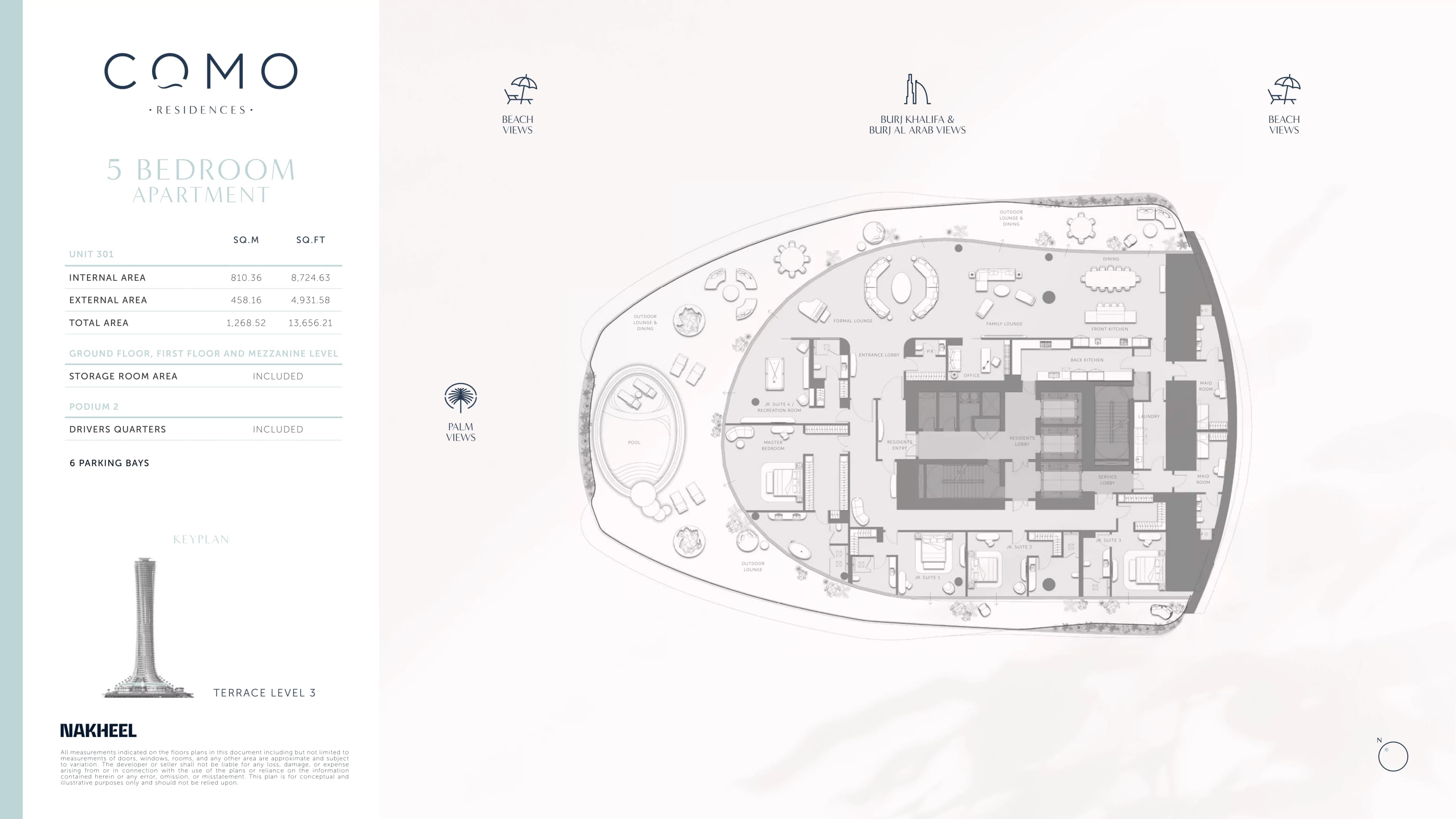 Como Residences, 5-Bed Floor Plan, type: