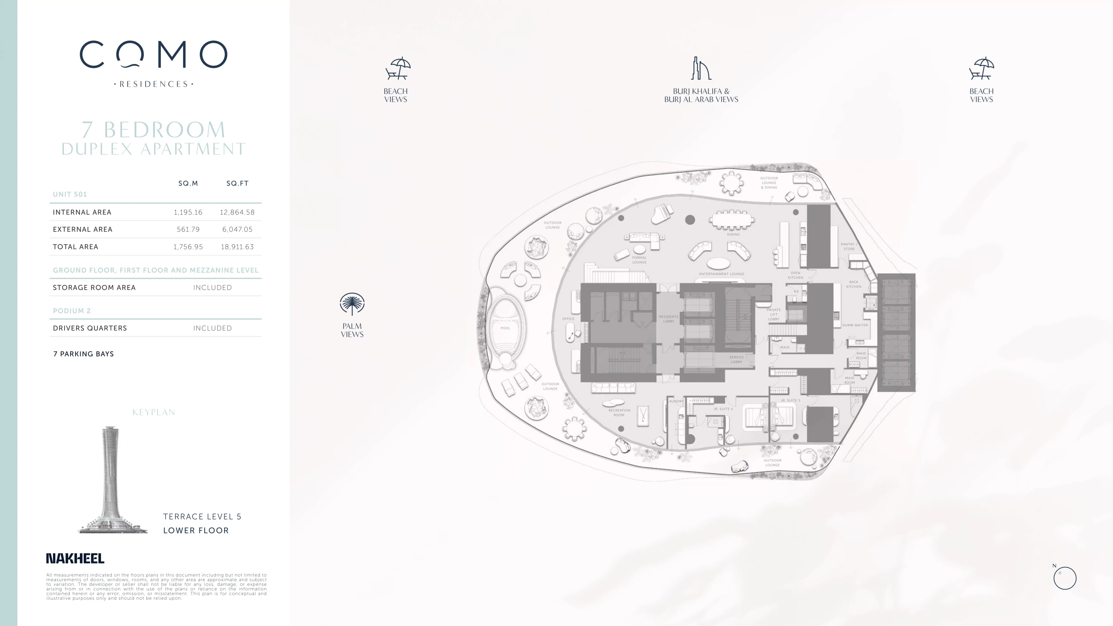 Como Residences, 7-Bed Floor Plan, type: