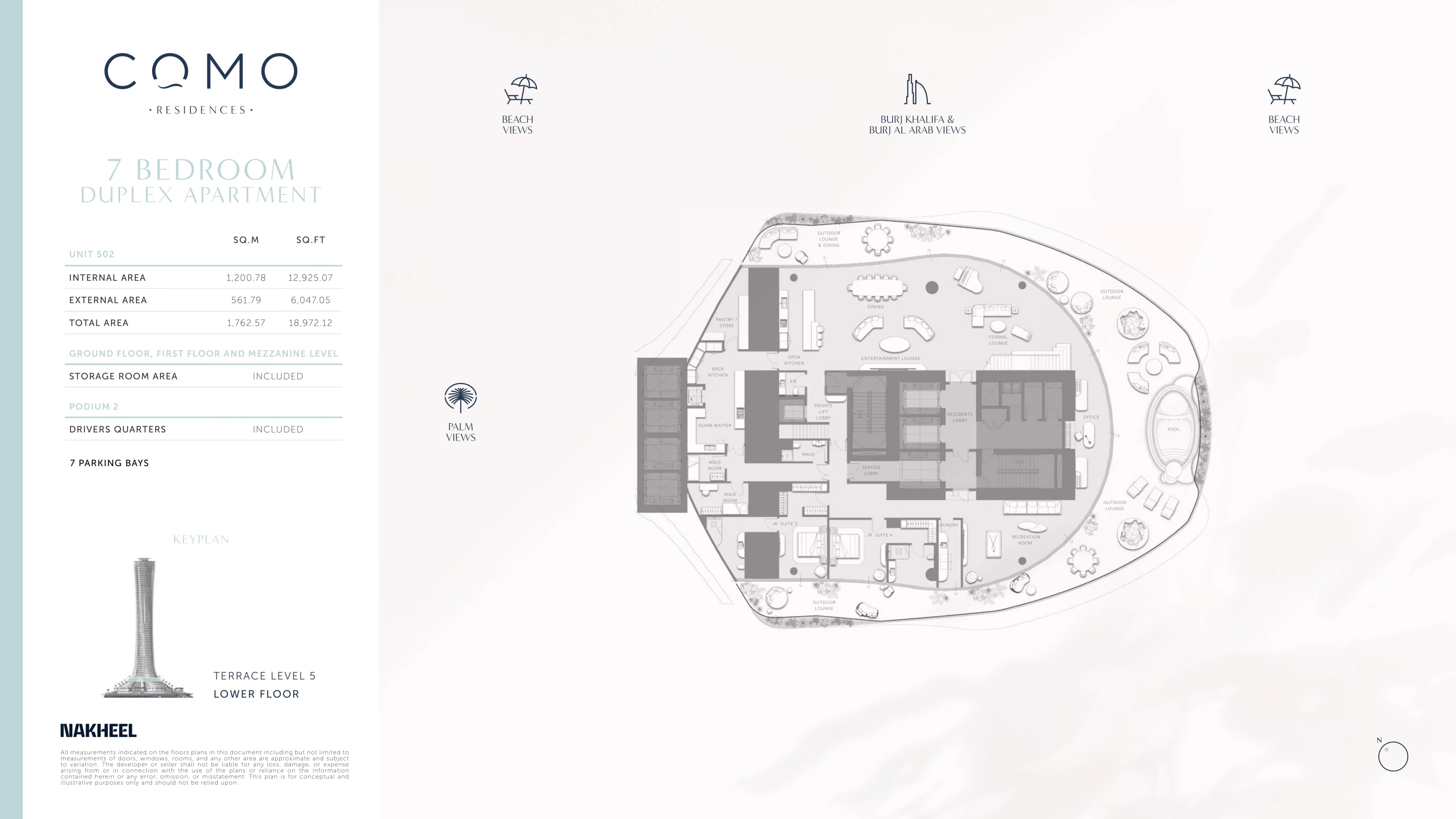 Como Residences, 7-Bed Floor Plan, type: