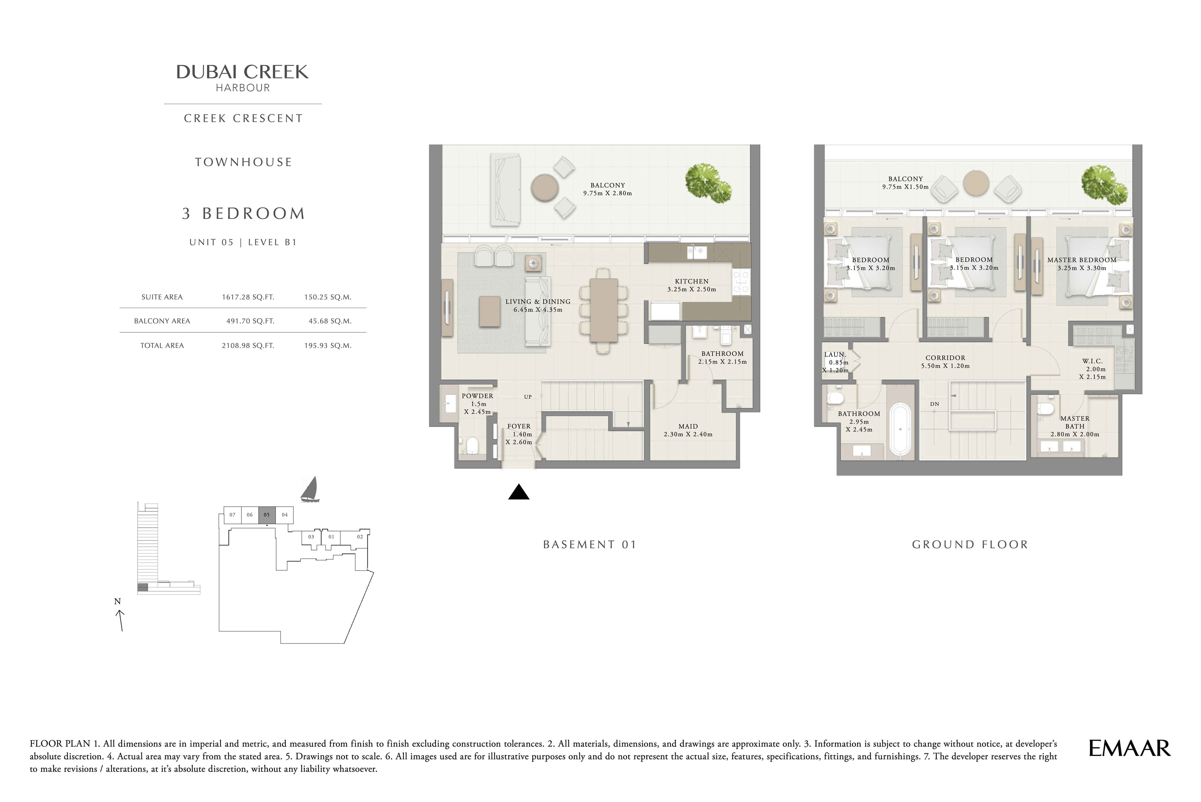 Creek Crescent, 3-Bed Floor Plan, type: 3BR - Unit 5 - Lvl B1