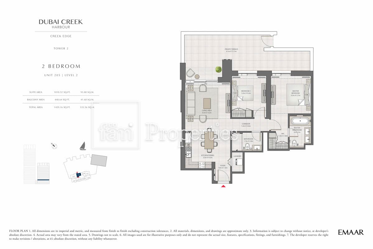Creek Edge Tower 1, 2-Bed Floor Plan, type: 2 Bedroom