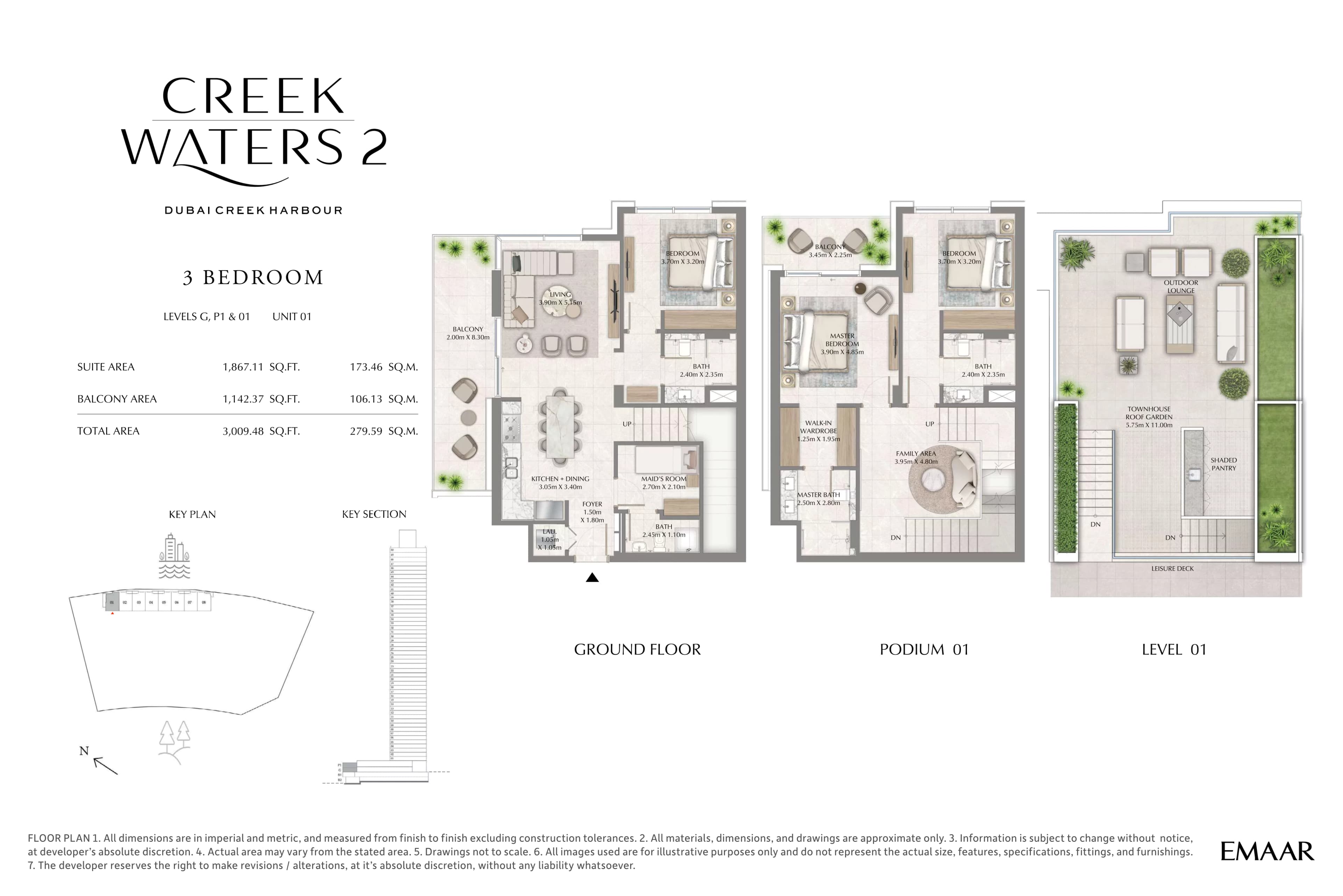 Creek Waters 2, 3-Bed Floor Plan, type: