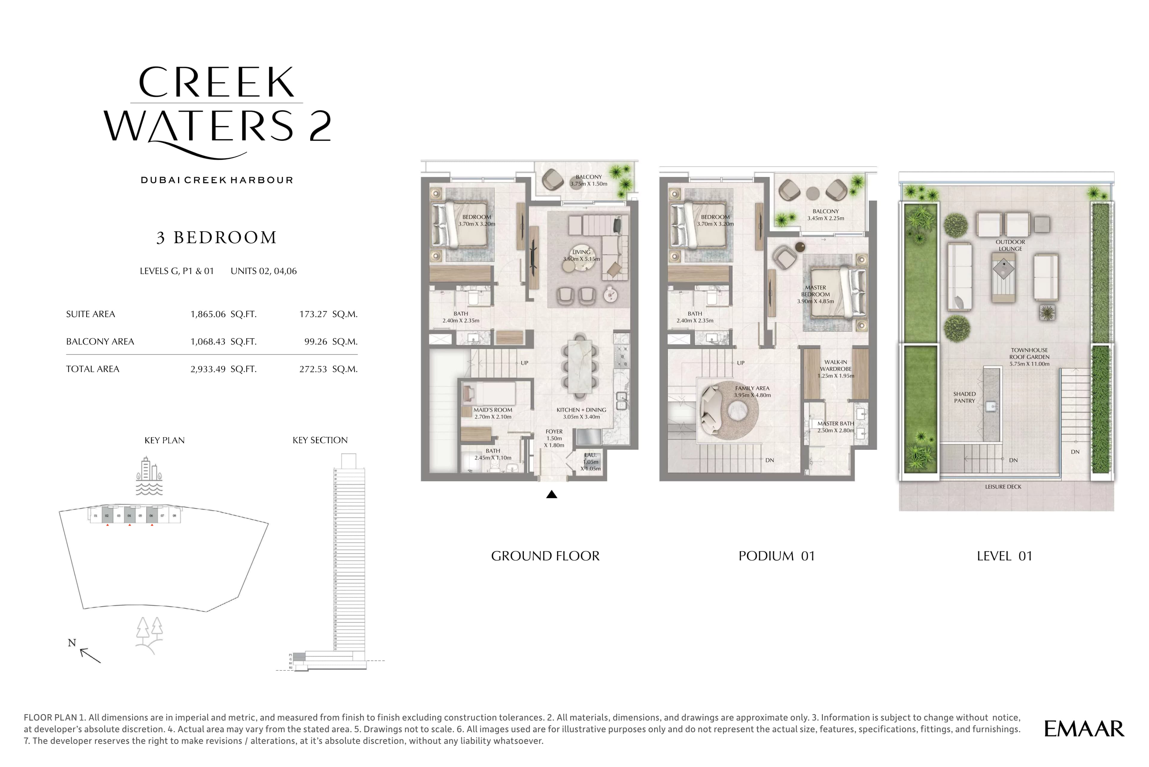 Creek Waters 2, 3-Bed Floor Plan, type: