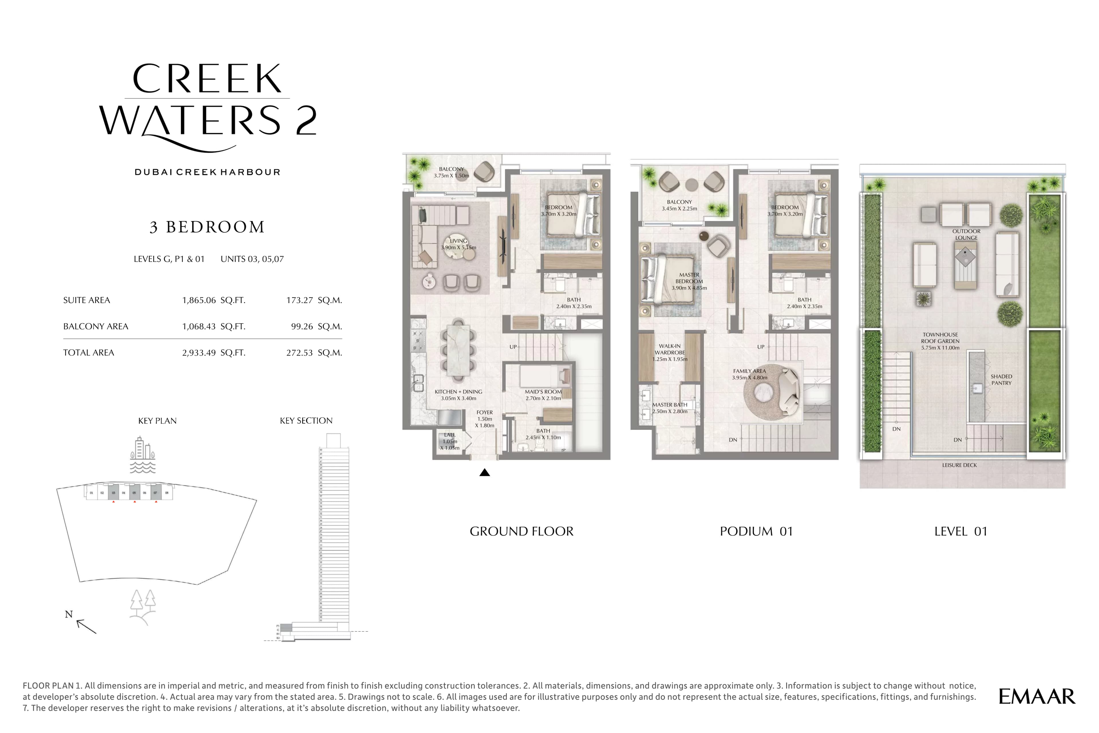 Creek Waters 2, 3-Bed Floor Plan, type: