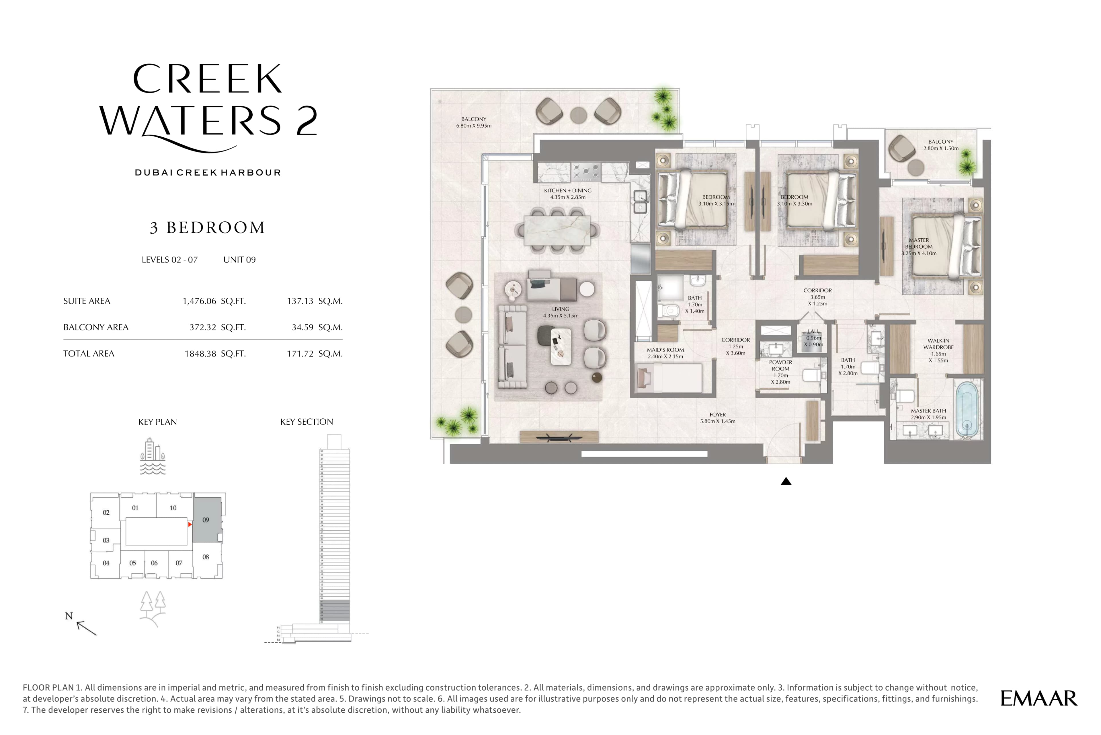 Creek Waters 2, 3-Bed Floor Plan, type: