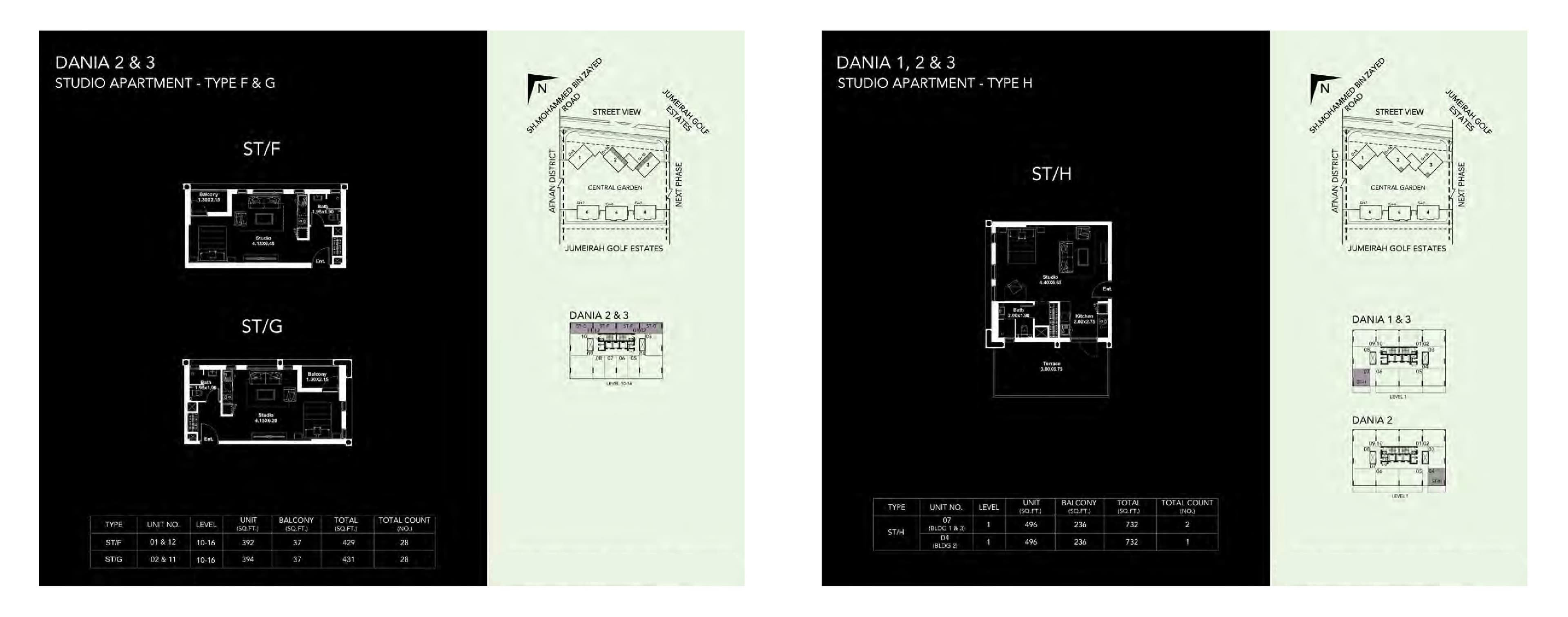 Dania District, 0-Bed Floor Plan, type: Studio