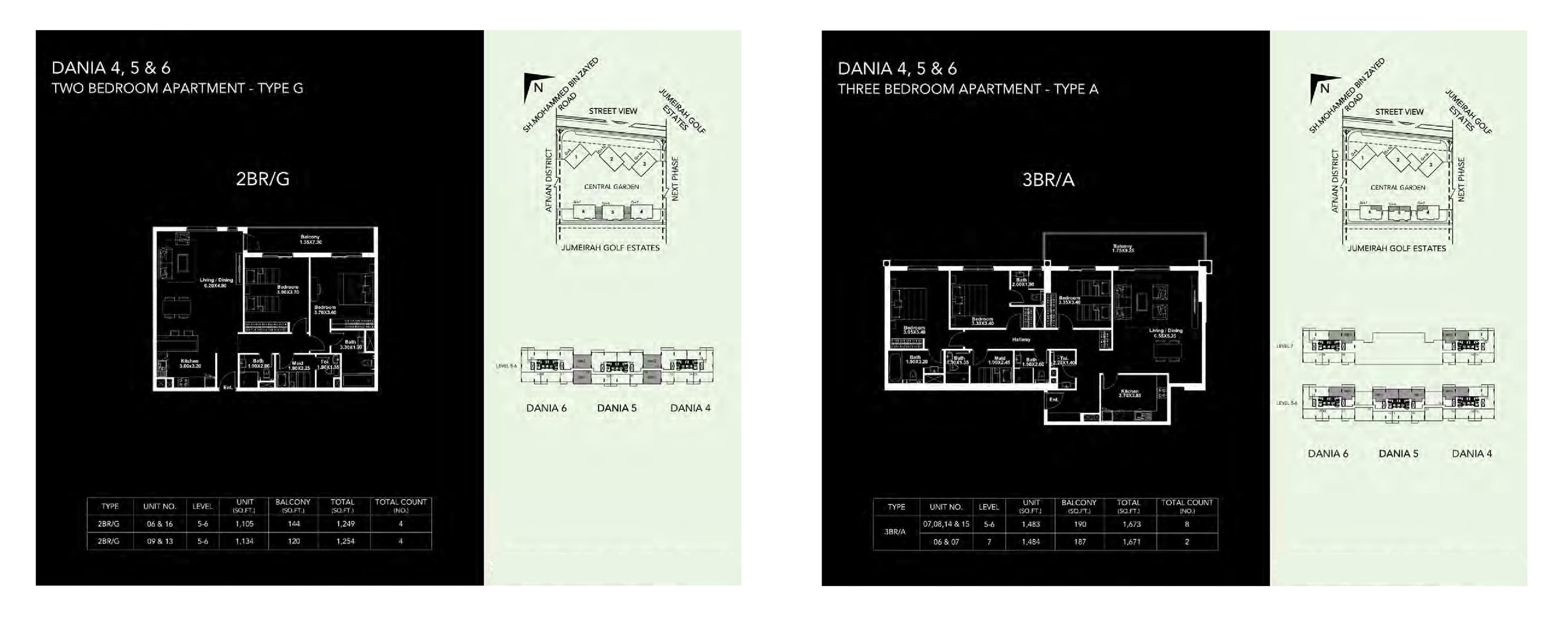 Dania District, 3-Bed Floor Plan, type: 3 Bedroom